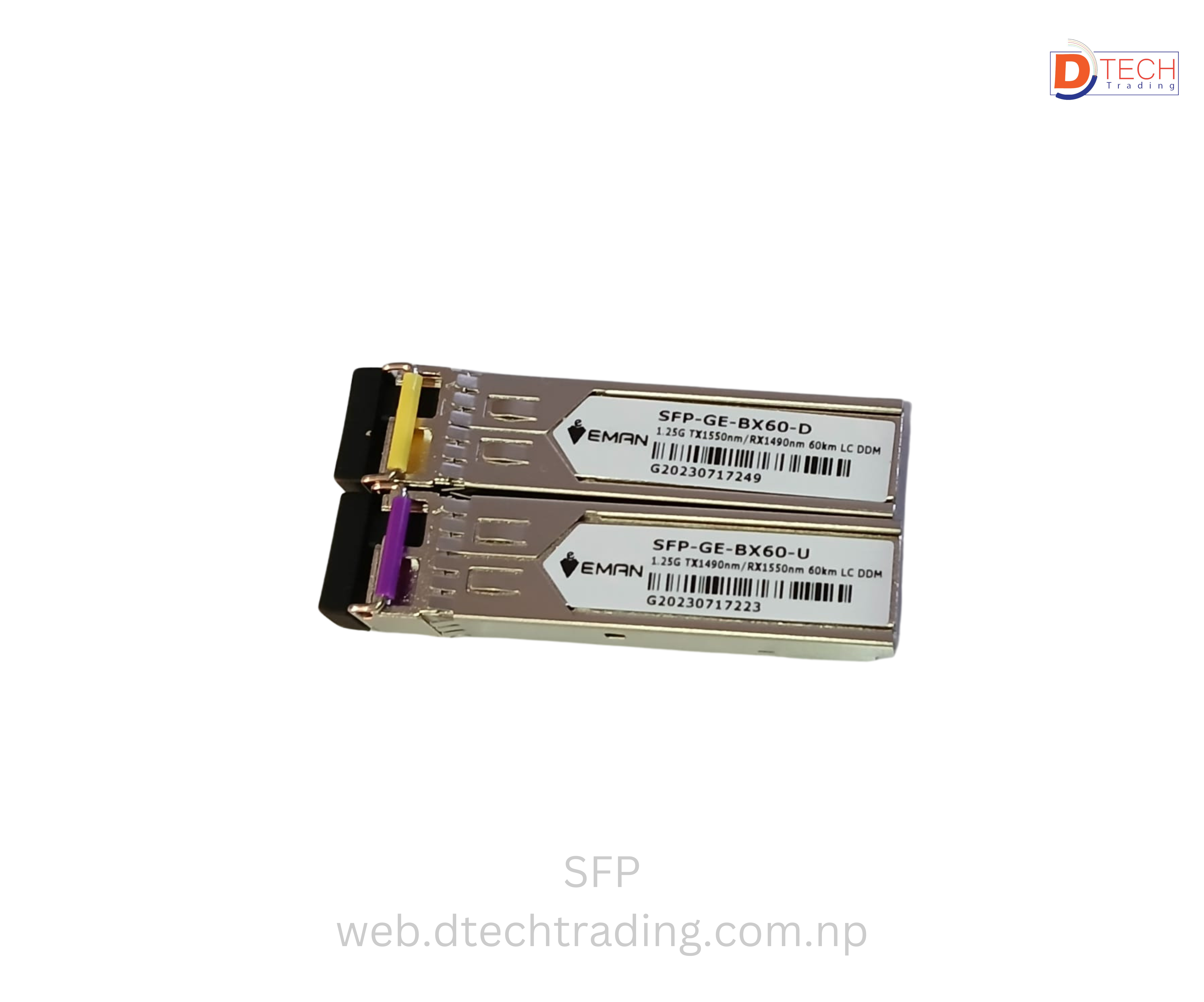 SFP 1.25G 1550Tx/1310Rx 60KM LC